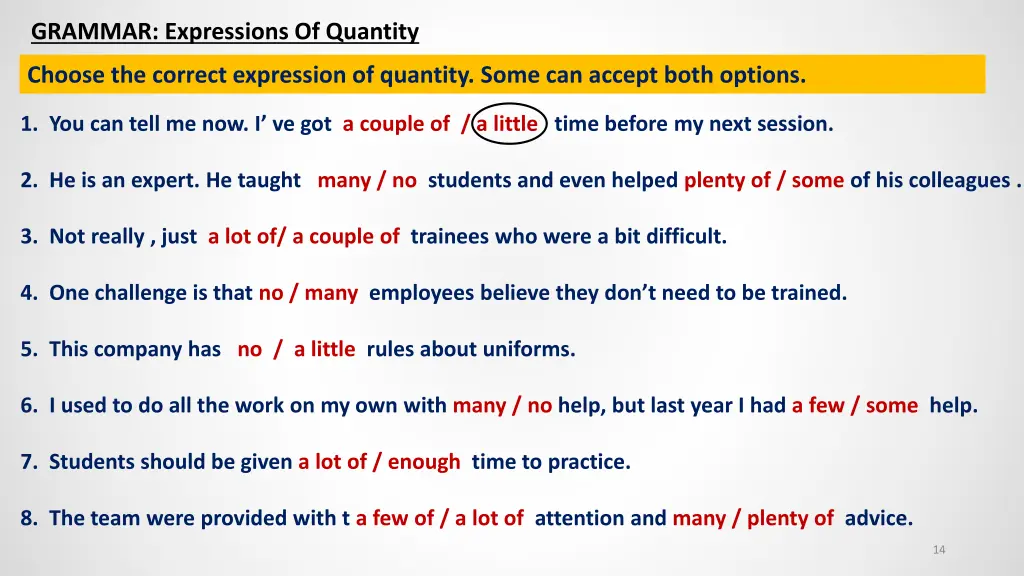 grammar expressions of quantity