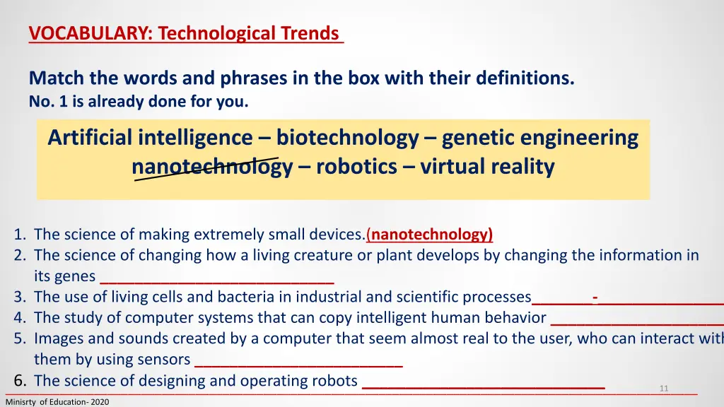 vocabulary technological trends