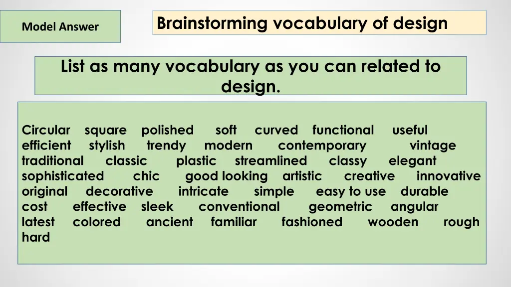 brainstorming vocabulary of design 1