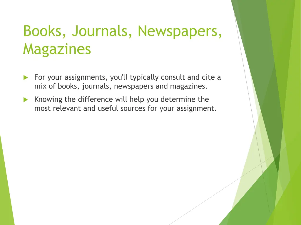 books journals newspapers magazines