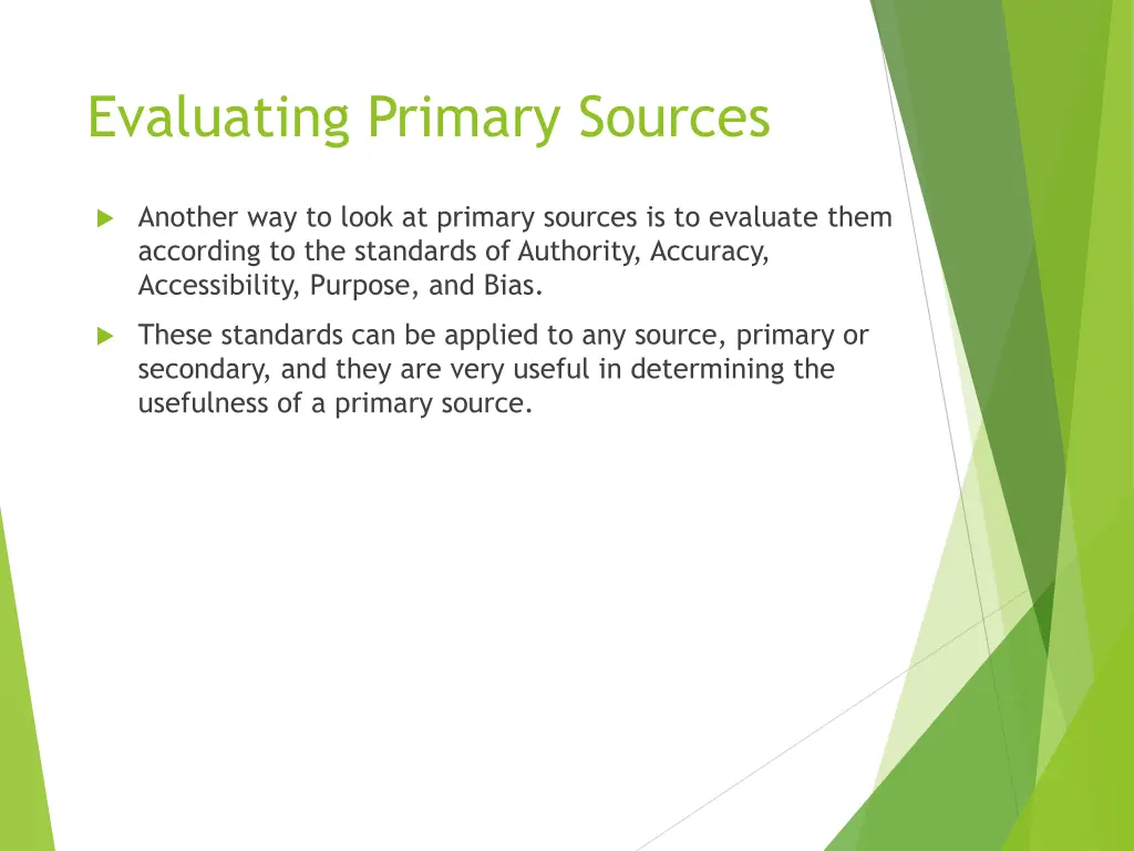 evaluating primary sources