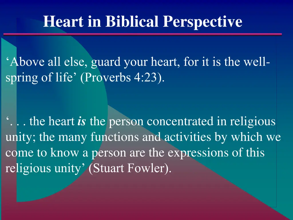 heart in biblical perspective