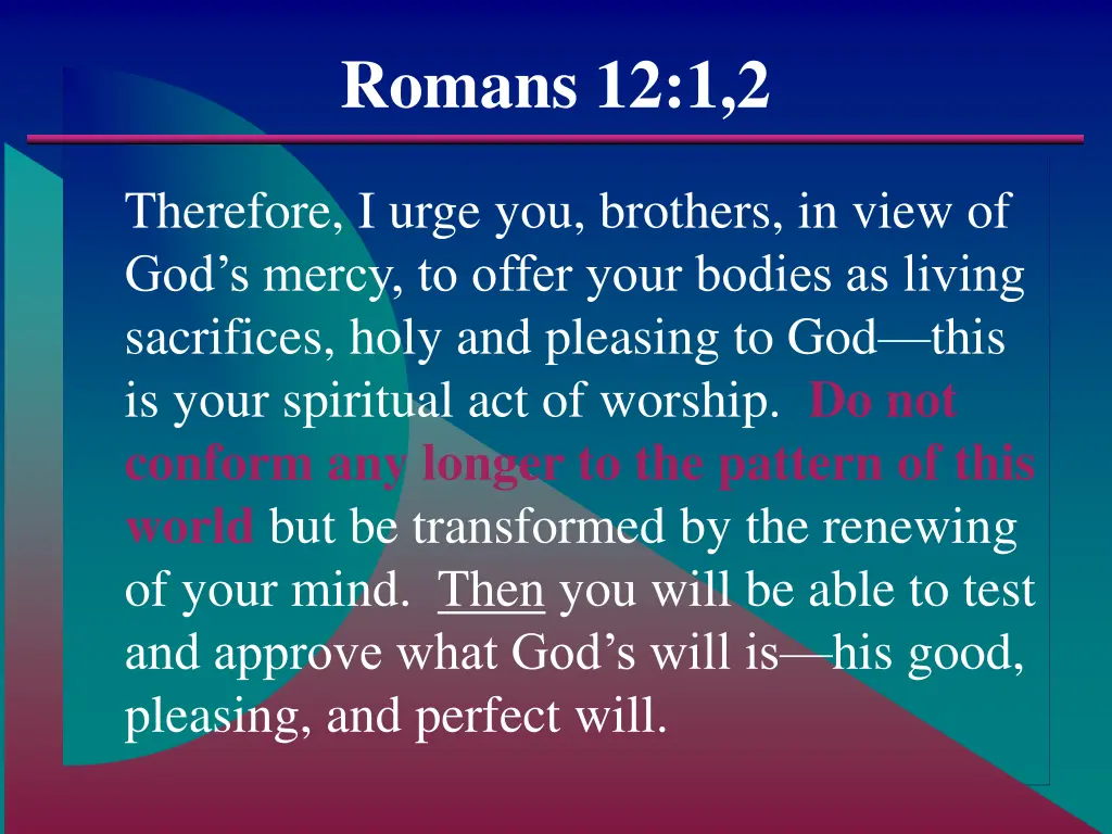 romans 12 1 2