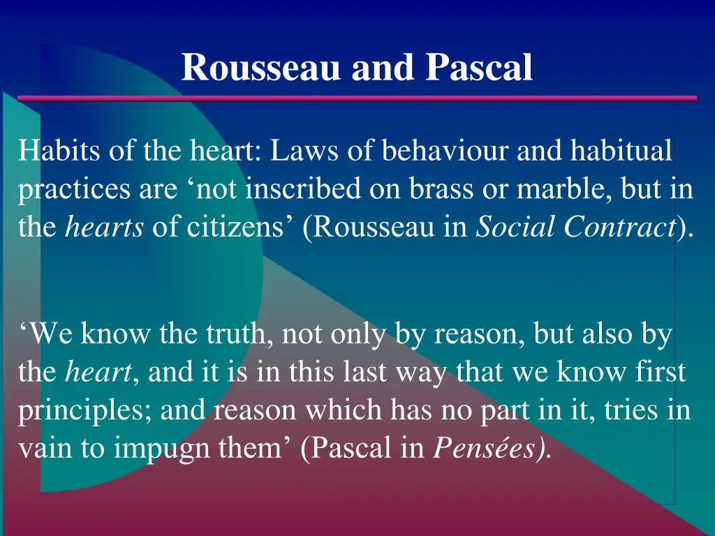 rousseau and pascal