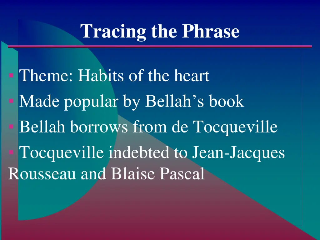 tracing the phrase 1