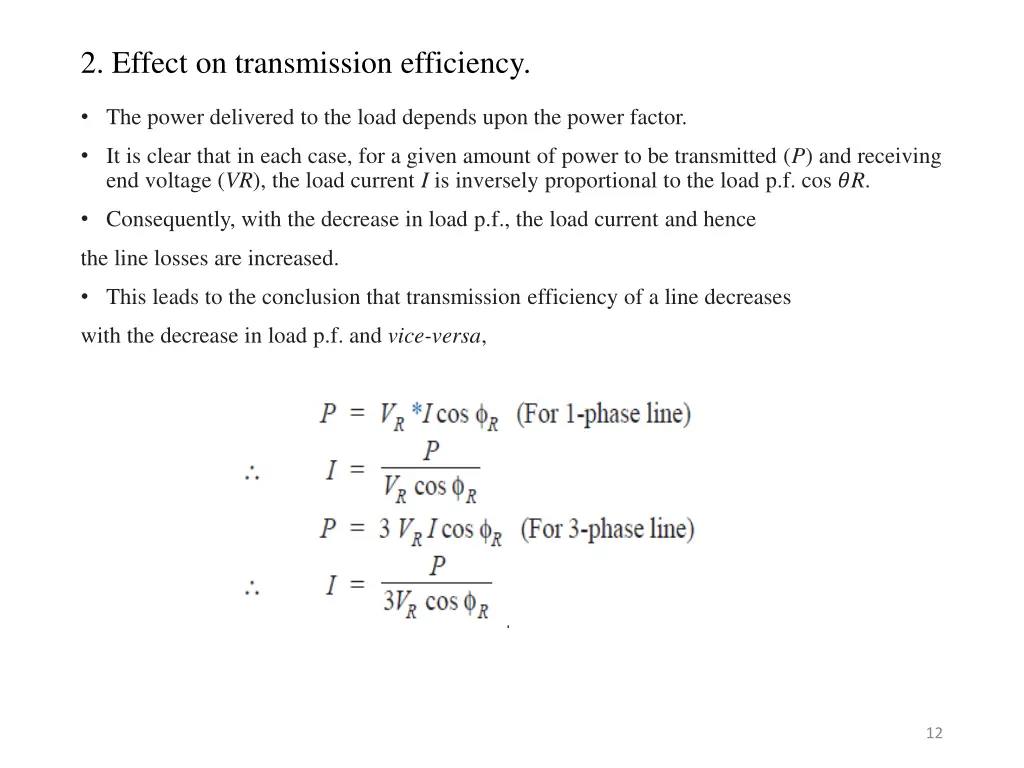 2 effect on transmission efficiency