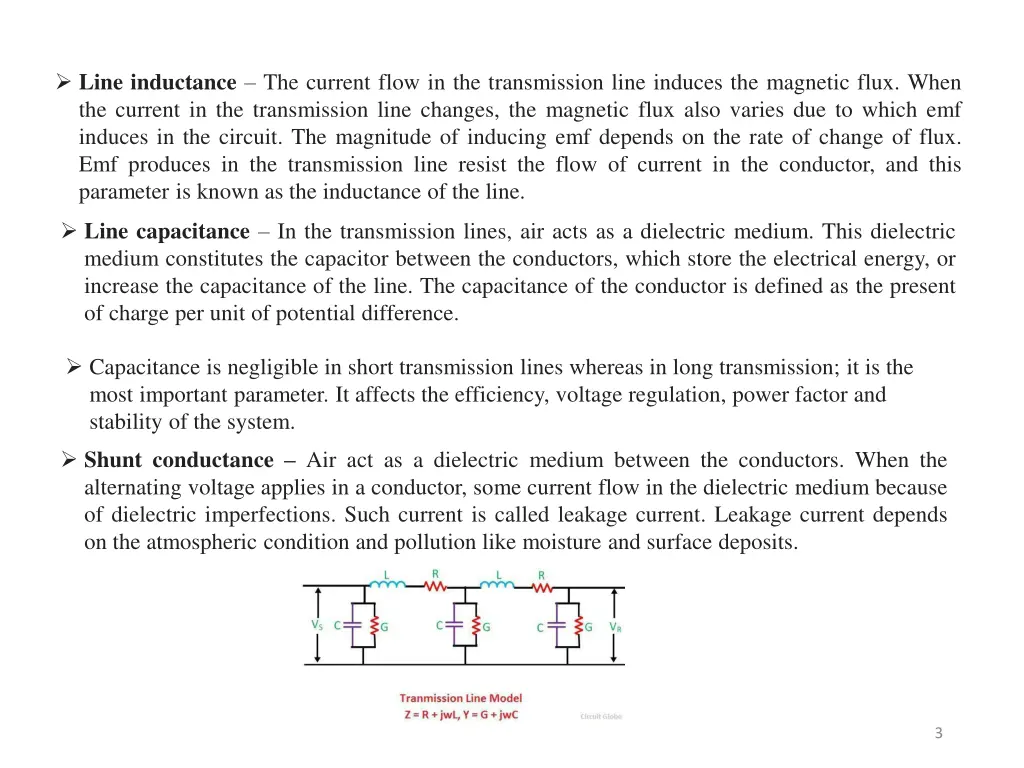 line inductance the current flow