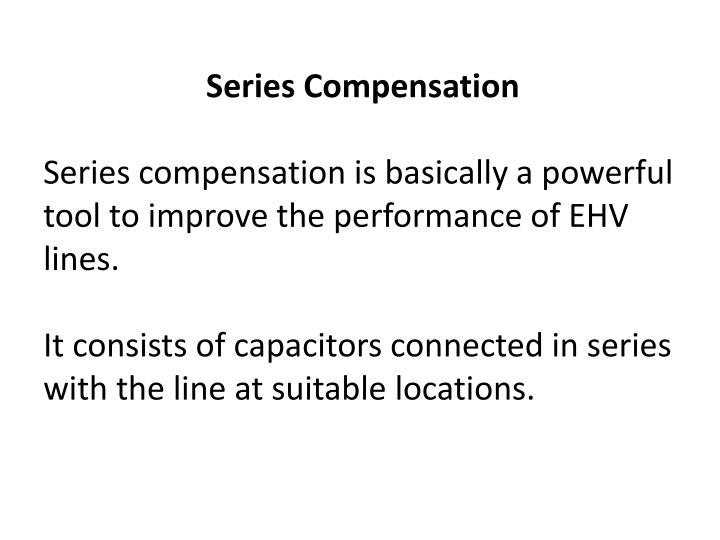 series compensation