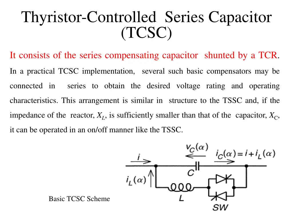 thyristor controlled series capacitor tcsc