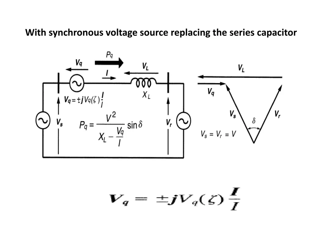 with synchronous voltage source replacing