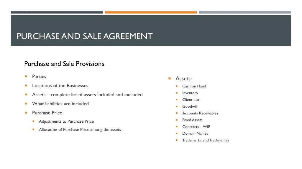 purchase and sale agreement