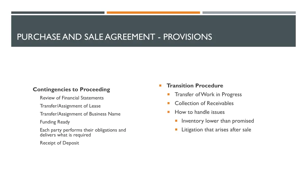 purchase and sale agreement provisions 3