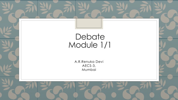 debate module 1 1