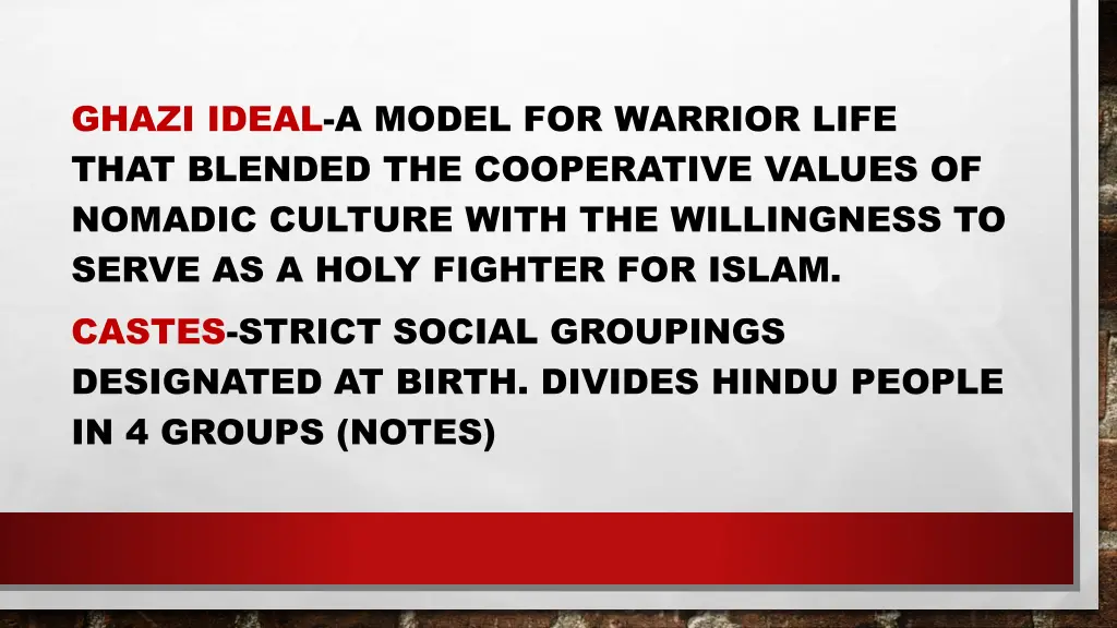 ghazi ideal a model for warrior life that blended