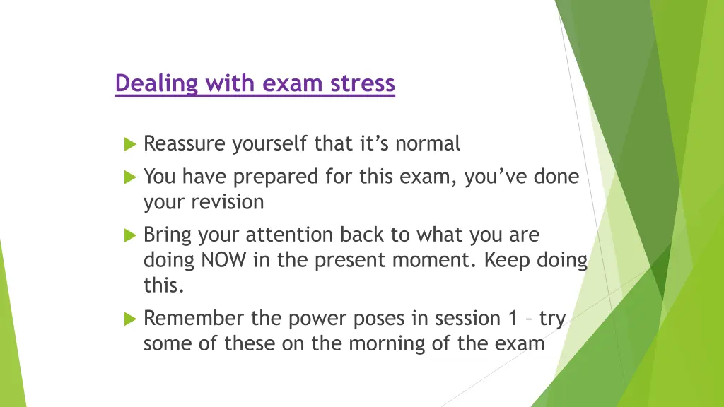 dealing with exam stress