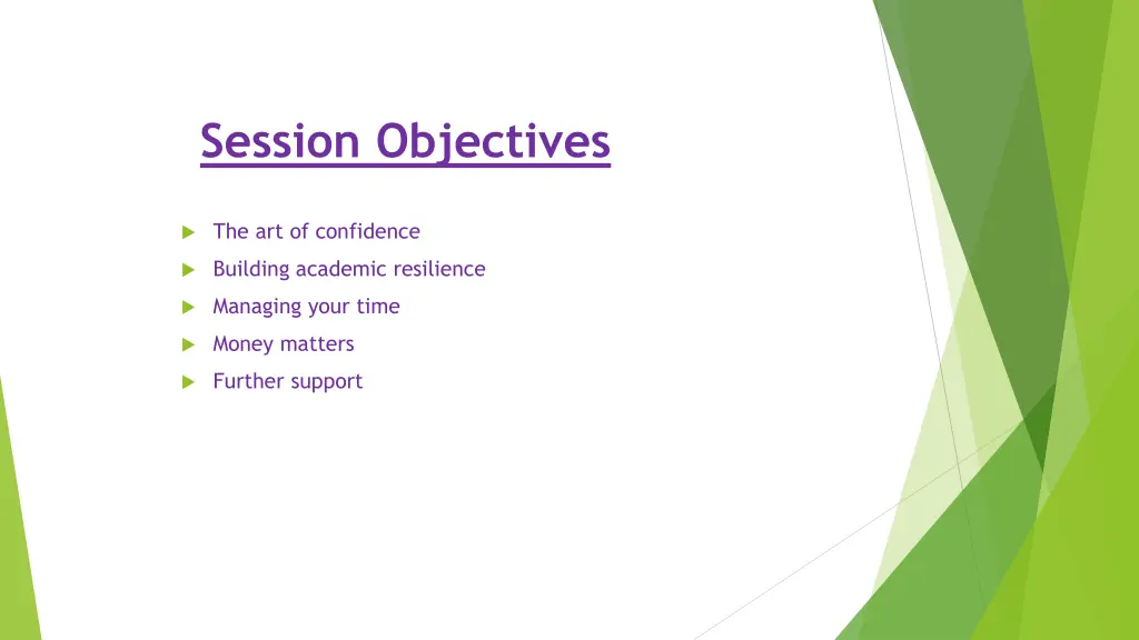 session objectives