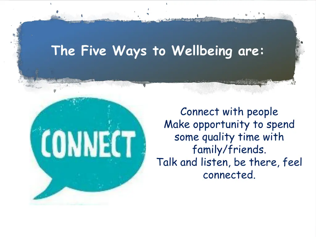 the five ways to wellbeing are