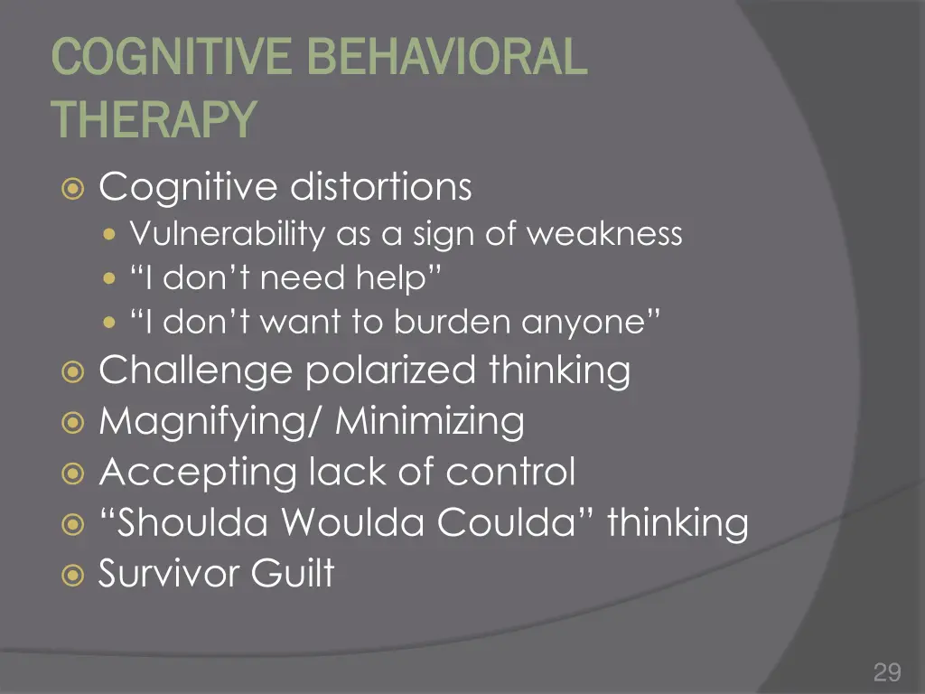 cognitive behavioral cognitive behavioral therapy