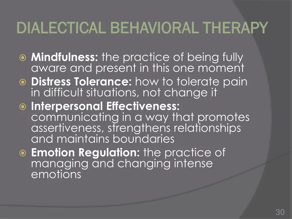 dialectical behavioral therapy dialectical