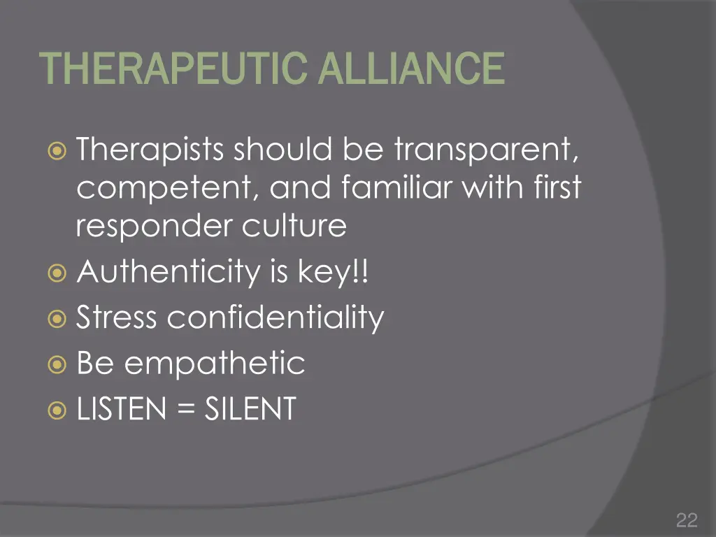 therapeutic alliance therapeutic alliance 1