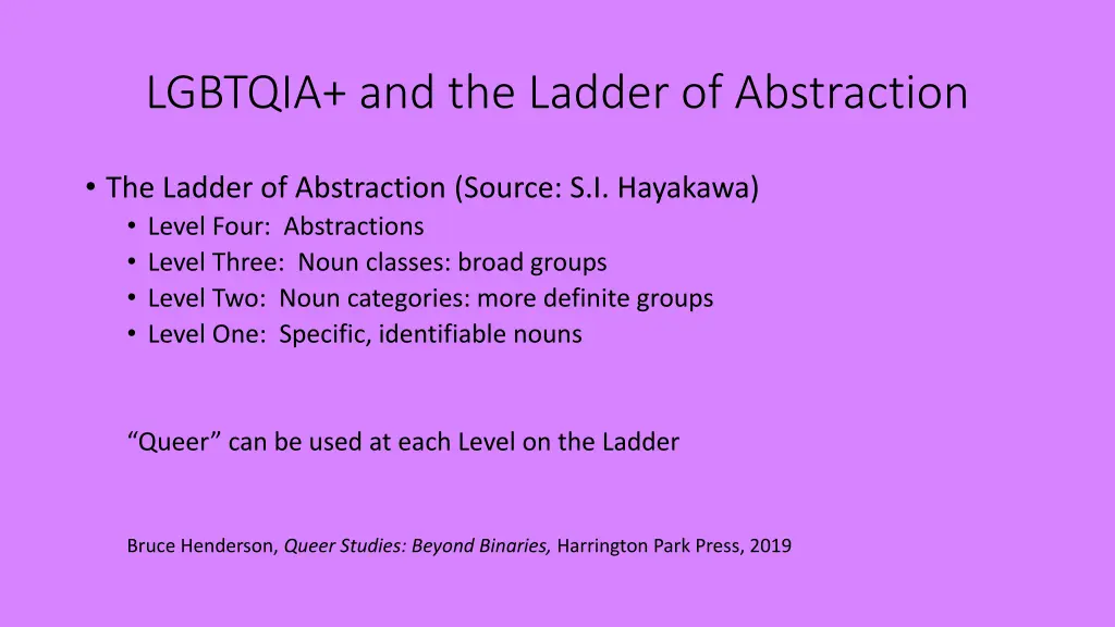 lgbtqia and the ladder of abstraction