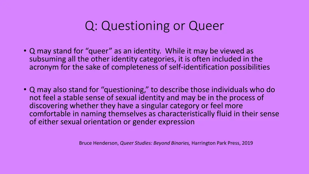 q questioning or queer