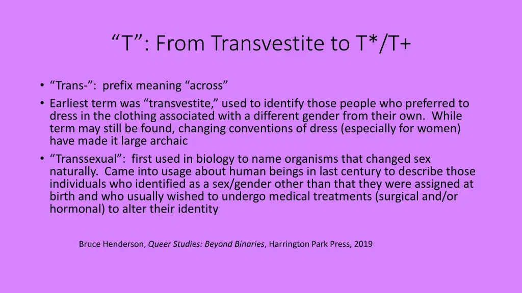 t from transvestite to t t