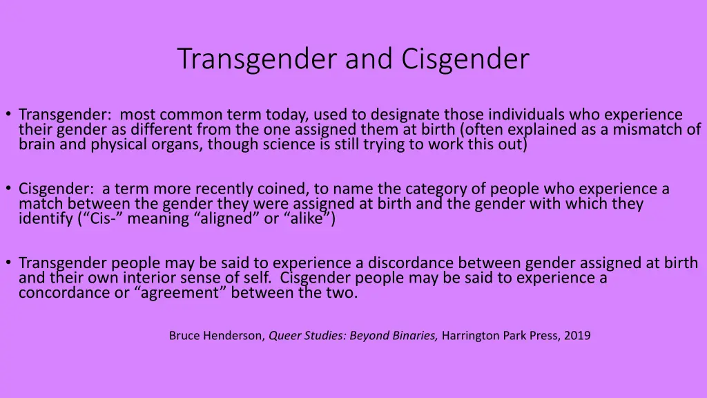 transgender and cisgender