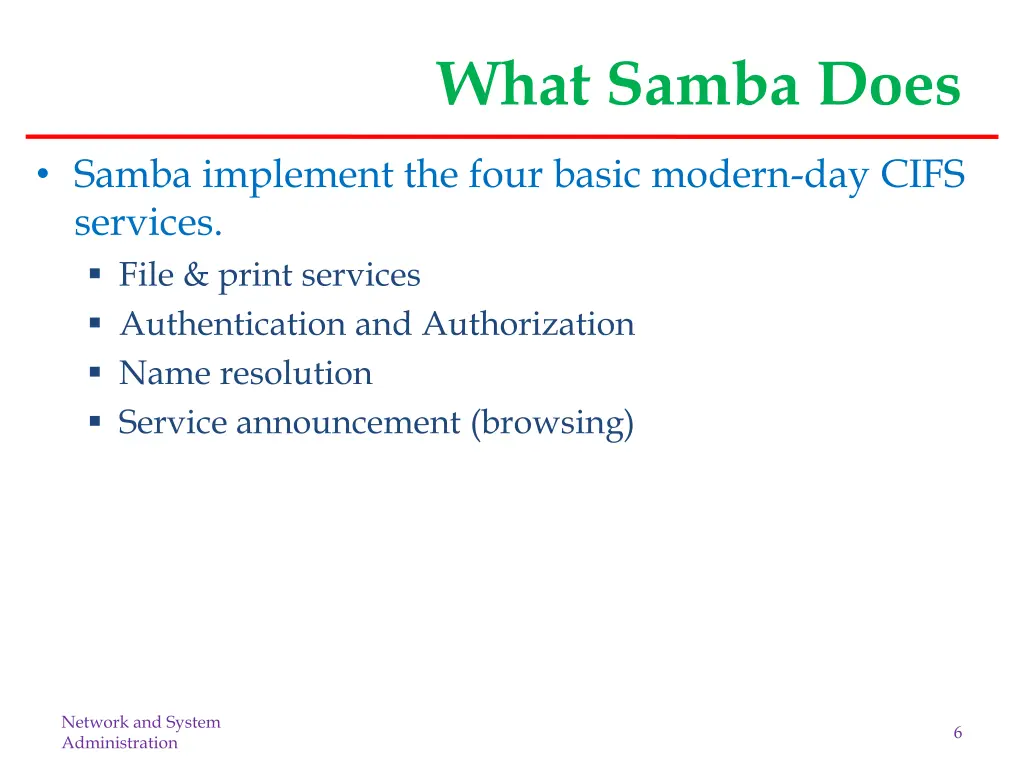 what samba does