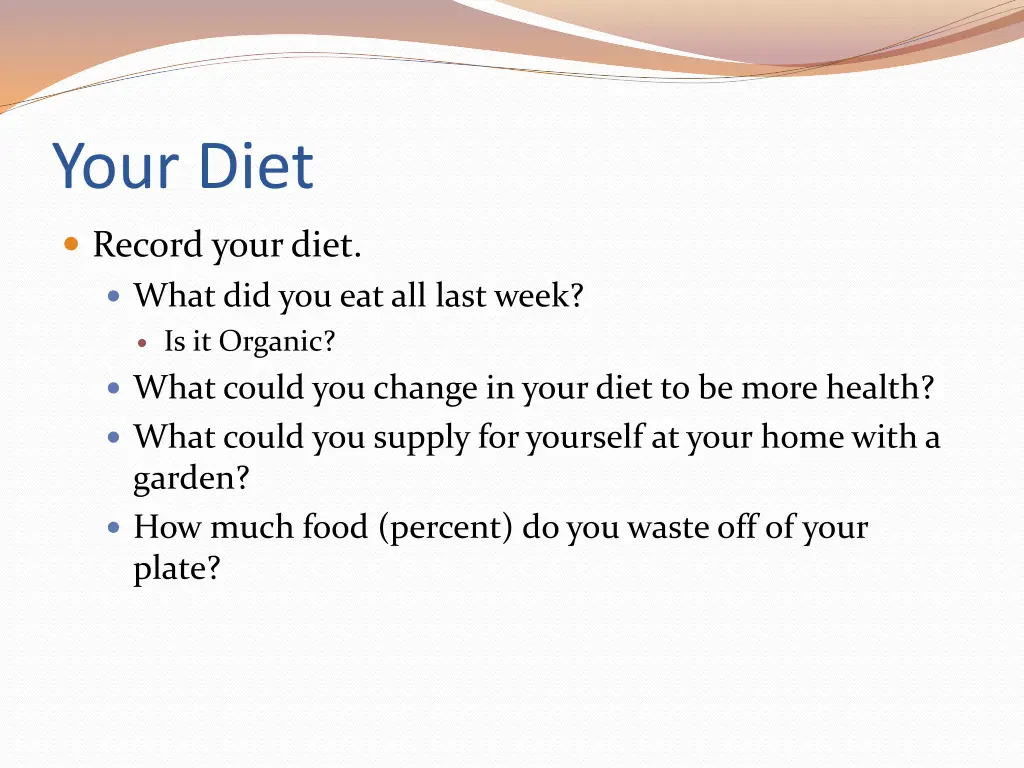 your diet