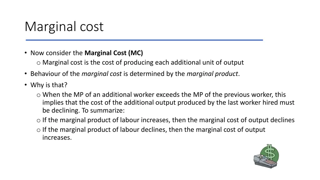 marginal cost