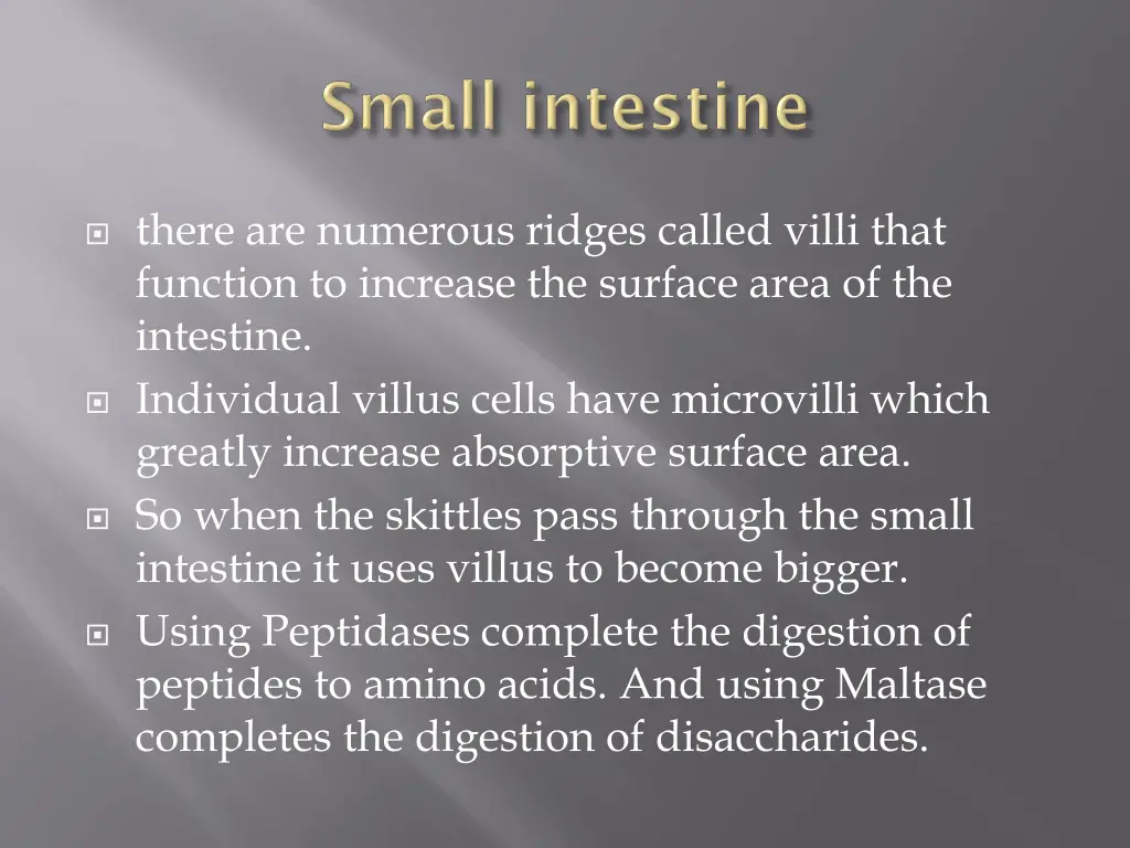 there are numerous ridges called villi that