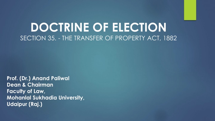 doctrine of election section 35 the transfer