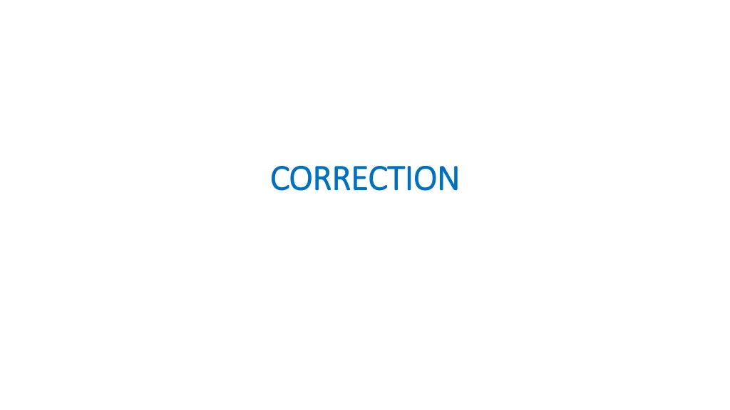 correction correction