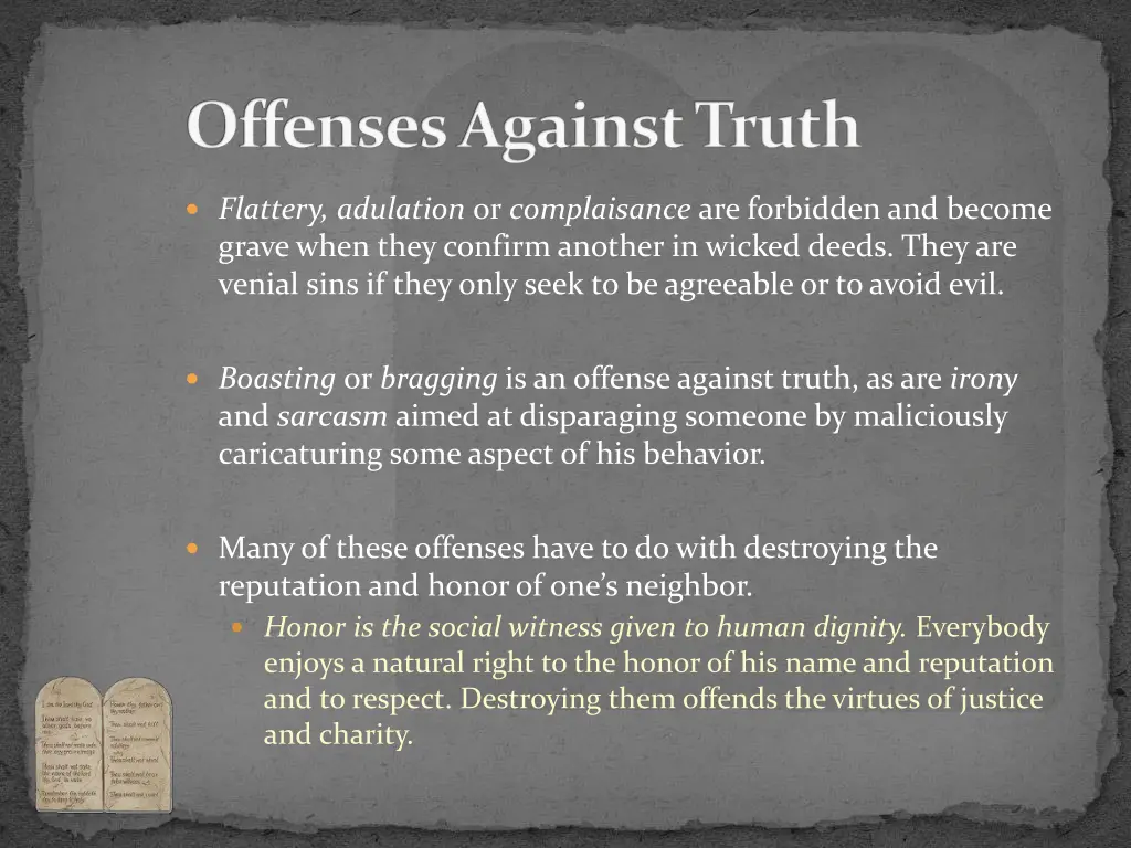 offenses against truth 1