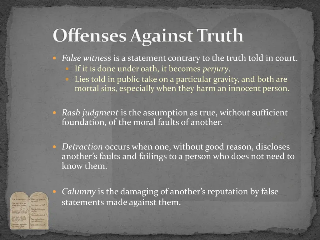 offenses against truth