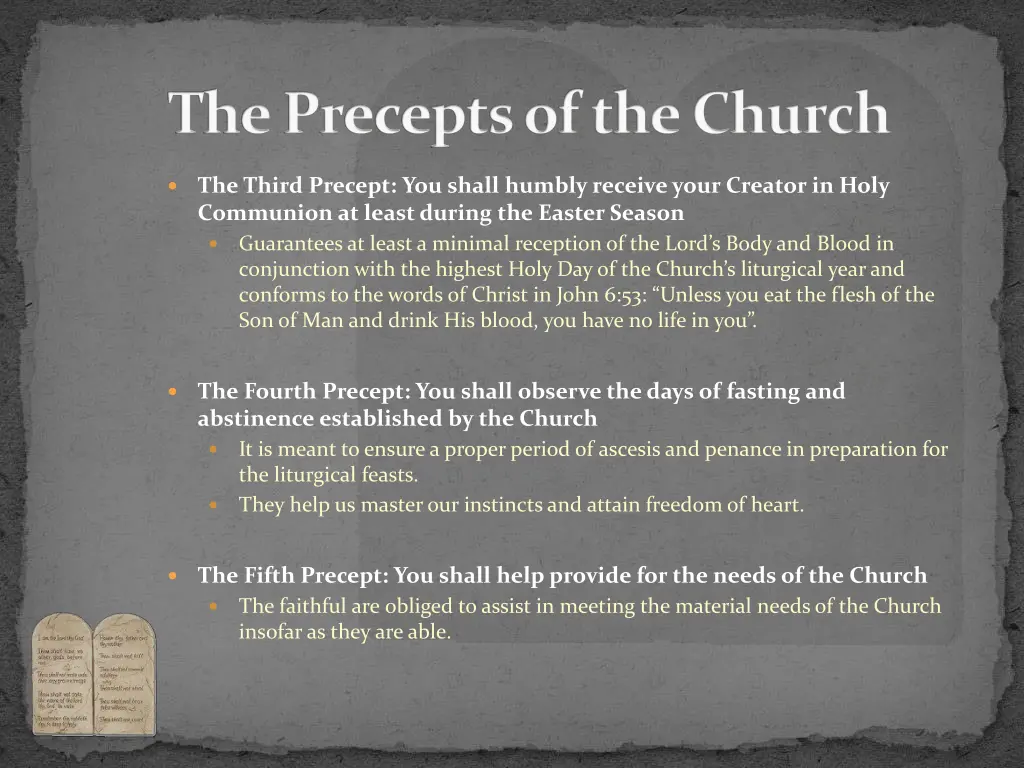 the precepts of the church 1