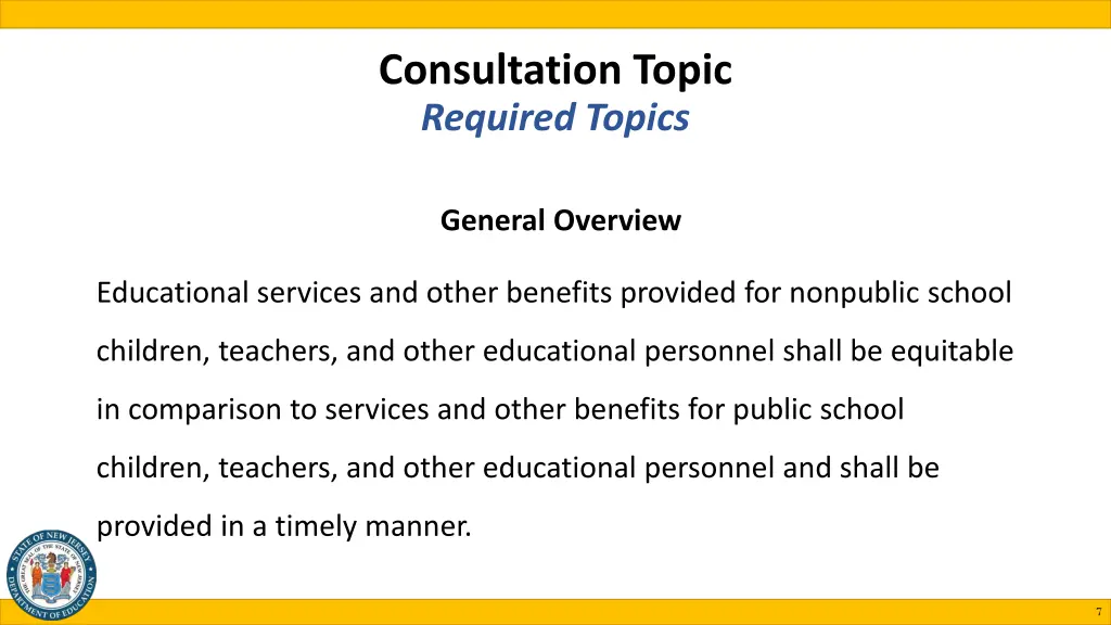 consultation topic required topics