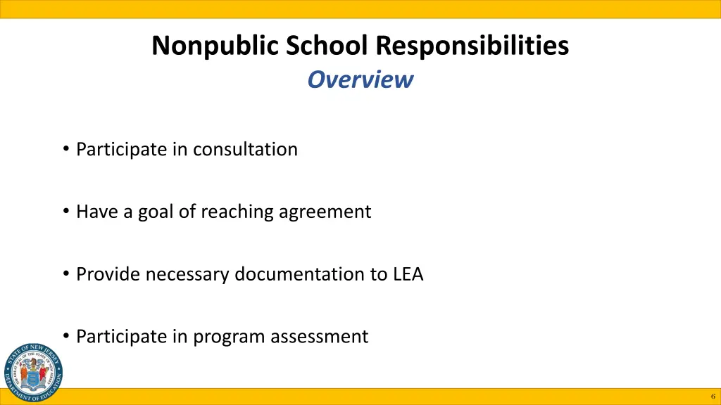 nonpublic school responsibilities overview