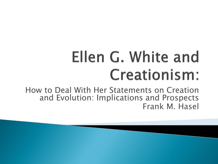 how to deal with her statements on creation