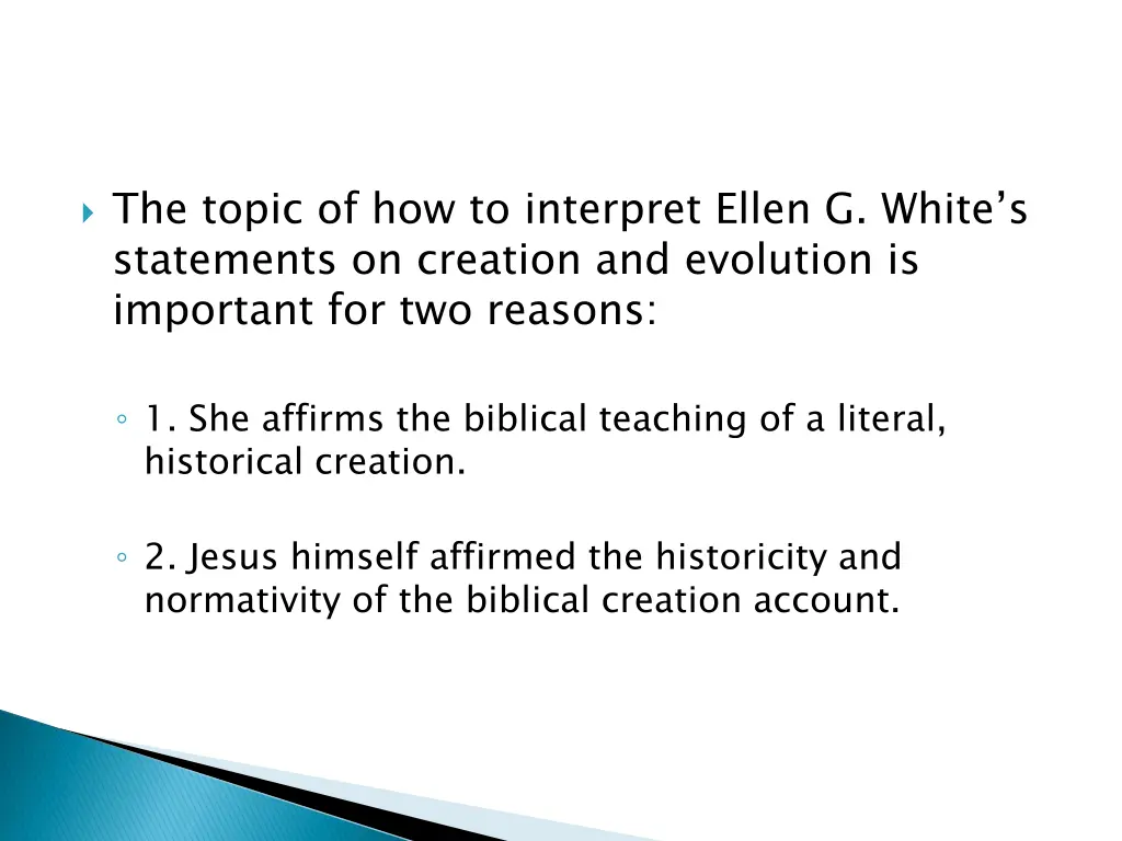 the topic of how to interpret ellen g white