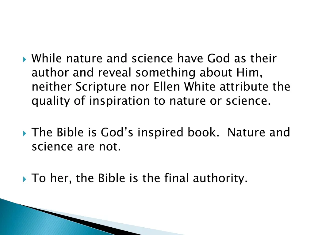 while nature and science have god as their author