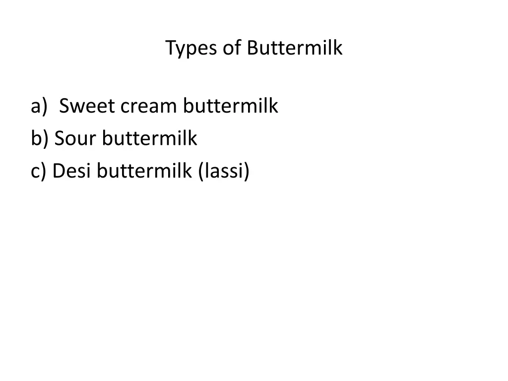 types of buttermilk