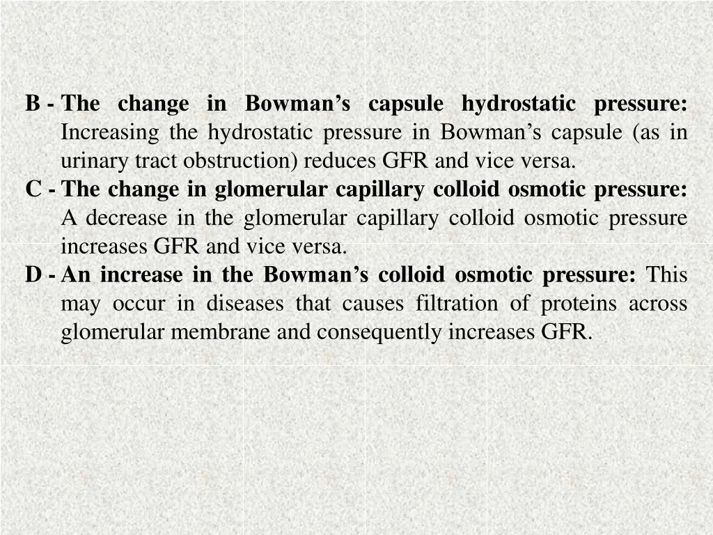 b the change in bowman s capsule hydrostatic