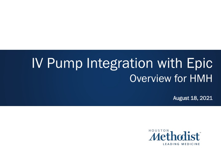 iv pump integration with epic