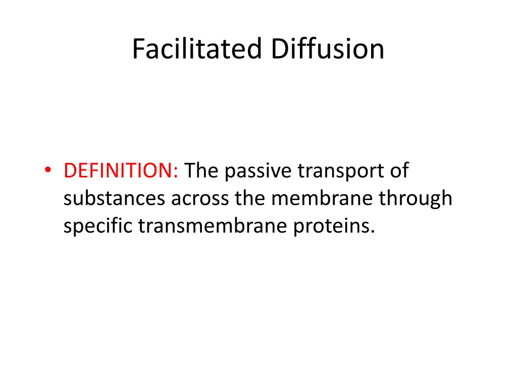 facilitated diffusion