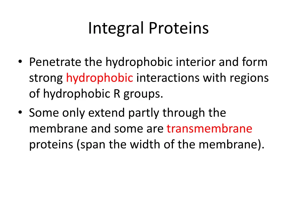 integral proteins