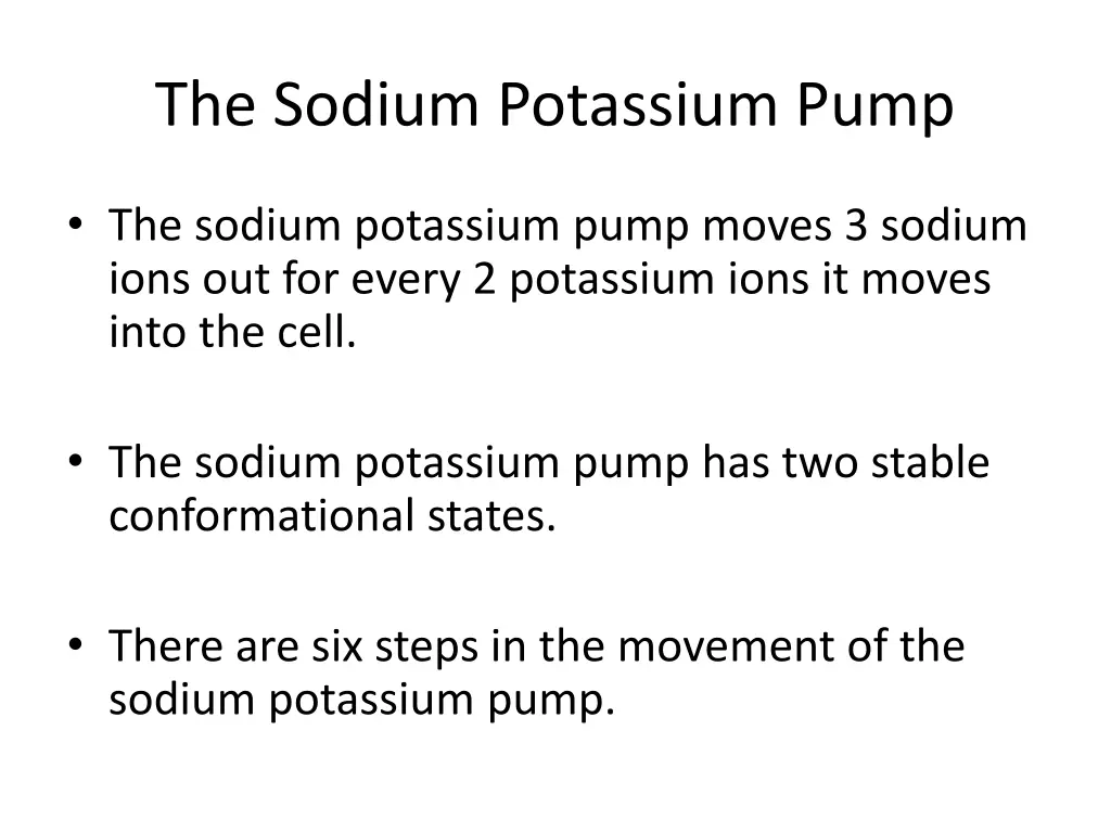 the sodium potassium pump 1