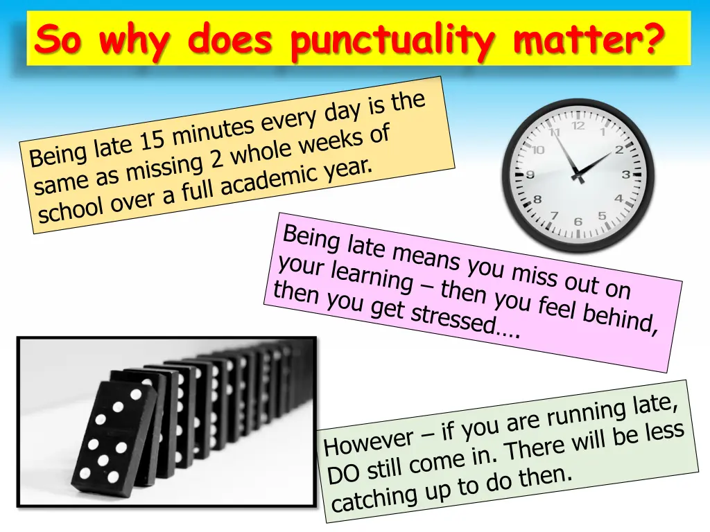 so why does punctuality matter