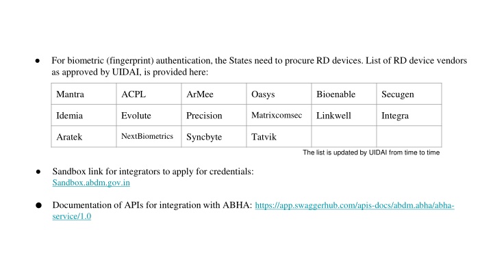 for biometric fingerprint authentication